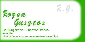 rozsa gusztos business card